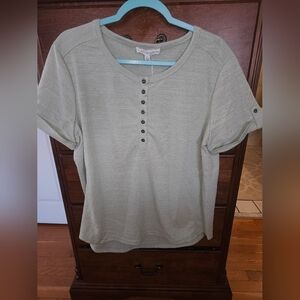 NWT Button Short Sleeve Top